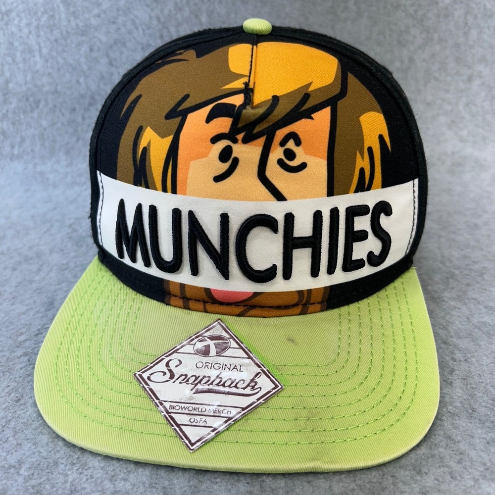 Scooby-Doo Shaggy Munchies Snapback Hat Black Green Mystery Machine